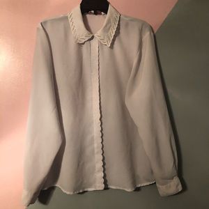 White long sleeve top